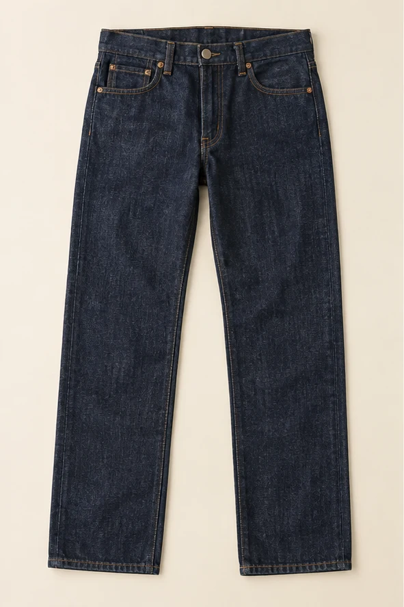 Foundry Straight in Dark indigo, front view