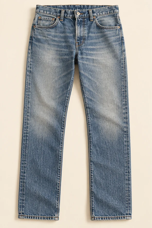 Roadside Straight in Vintage faded blue, front view